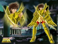 Seiya revêtu de l'armure du Sagittaire